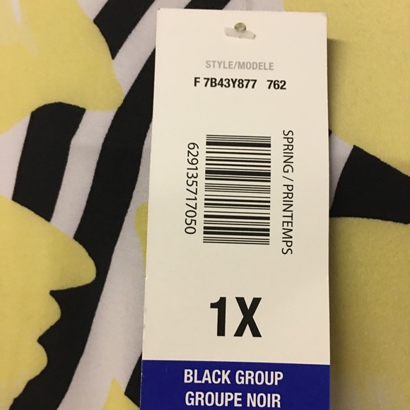 Yellow pattern tunic 1X - Picture 4 of 5